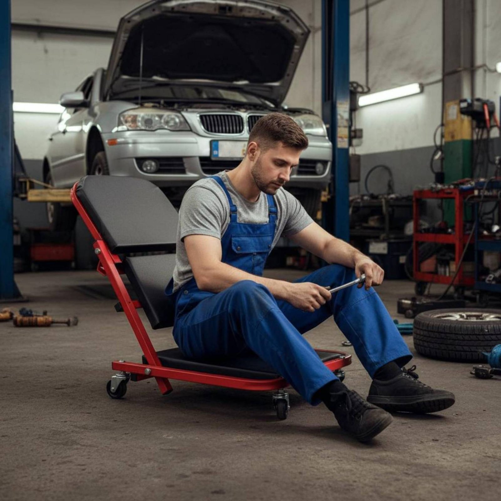 Sgabello da Meccanico Pieghevo - Heavy Equipment Repair recensione e prezzo